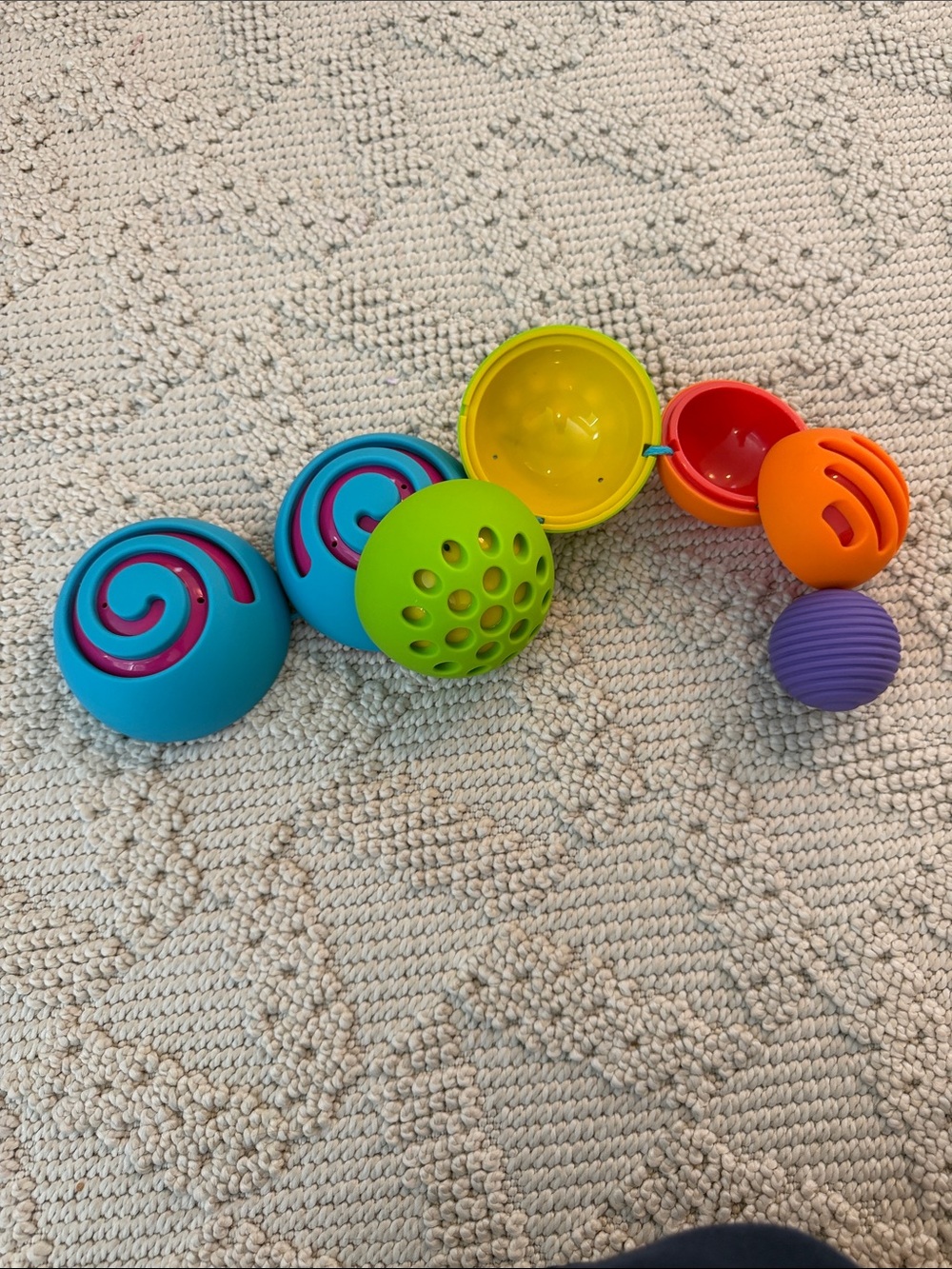 Fat Brain Toys Oombeeball Sensoey nesting puzzle for babies & toddlers